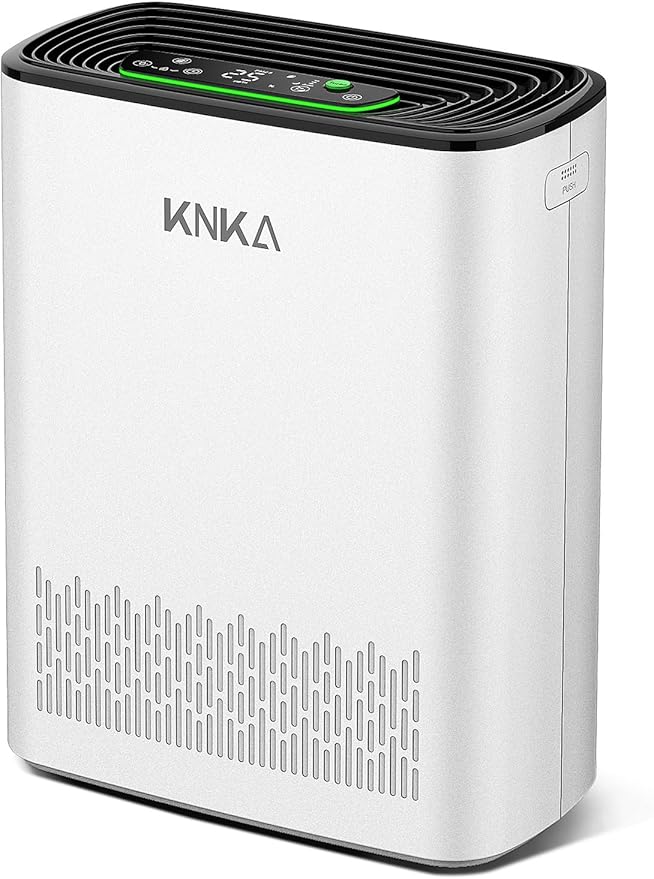KNKA Air Purifiers for Home Bedroom Up to 1147 Ft² in 1 Hr, APH3000, White | Washable Pre-Filter, AHAM VERIFIDE, AQI Display, Turbo & Auto Modes, HEPA Sleep Mode, Air Cleaner for Dust, Pollen
