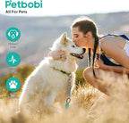 Petbobi Dog Tie Out Cable and Stake, 10ft Heavy Duty Dog Leads for Yard | 4in Shock Spring, 16in Spiral Ground Anchor, 360° No-Tangle Swivel, Chew-Proof Rustproof Wire, Up to 120 lbs, Outdoor Camping