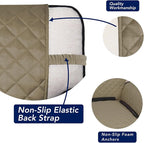 PureFit Reversible Quilted Sofa Cover Dog Couch Covers for Sofa, 28 in | Beige/Beige, Water Resistant Couch Protector, Washable Pet Couch Cover with Non Slip and Elastic Straps For Kids