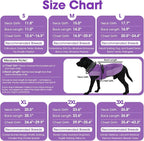 QBLEEV Warm Dog Jacket - Reflective, Adjustable Winter Coat with Turtleneck for Cold Weather, Waterproof Fleece Snowsuit for Small, Medium, Large Dogs