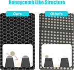 Cat Litter Mat 26"x46.5", Double Layer Waterproof Litterbox Mat, Black | Non-slip backing, washable for easy cleanup, traps stray litter with waterproof honeycomb large grid that is urine-proof.