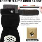 PUPTECK Anti Slip Dog Socks with Double Grippers for Hardwood Floors, Shoes for Hot/Cold Pavement, Boots & Paws Protectors to Prevent Licking, Traction Booties for Senior Small Large Dogs
