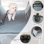 VIVAGLORY Dog Seat Cover Dog Hammock, Standard, Grey | Seat Cover for Car Suv & Truck, Back Backseat Split Hair Resistant Protector for Pet