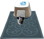 PetLike Cat Litter Box Mat, Thick Kitty Litter Trapping Mat, Durable,Waterproof &Washable with Non-Slip Backing, Soft on Kitty Paws and Easy to Clean, BPA Free