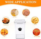 6L Dog Food Storage Container,Airtight Pet Food Storage Containers with Buckle-Lock Lids & Spoon,Plastic Cat Food Container,Dog Treat Container for Dog, Cat, Bird Seed - Bright White