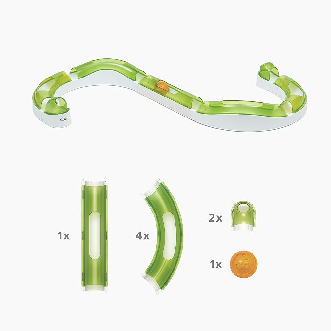 Catit Senses 2.0 Wave Circuit Interactive Cat Toy - 8-Piece | Closed-Track Ball Toy for All Breed Sizes