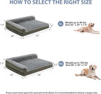 BFPETHOME Orthopedic XL Dog Beds Large Sized Dog, Washable Dog Couch Bed | Removable Cover, Waterproof Lining, Non-Slip Bottom, Large Pet Sofa with Sides, Cozy Sleeping Bed for Senior Dogs, Gray48*35