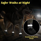 LUCKYPAW Dog Shoes for Large Medium Dogs, Dog Boots for Hot Pavement Size5 | Breathable Paw Protectors for Summer Walking Hiking Winter Snow Outdoor, No Slip Reflective Booties for Hardwood Floor