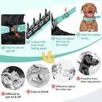 Mayerzon Martingale No Pull Collar for Medium Large Dogs | Teal, M | Patented Anti Pull Dog Collar with Buckle for Walking Training, Reflective Stitching, Neoprene Padding, Adjustable, Sturdy