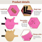 Warm Extra-Large Dog Coat, Pink XL Windproof Cold Weather Snow Jacket for Golden Retriever, Labrador Retriever, Husky