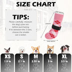 EXPAWLORER Dog Socks to Prevent Licking Paws,Dog Shoes for Hot Pavement,4 Pcs Double Sided Anti Slip Dog Socks with Grippers,Dog Booties for Small Medium Large Senior Dogs,British Style,Pink XL