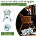 Dog Pajamas Lightweight Dog Onesies Soft Stretchy Tiny Outfit Clothes for Small Medium Large Puppy Pjs Clothes Doggie Cat Pet Boys Girls Outfit (X-Large (30-40lb, Heart)