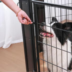 Furniture Style Dog Playpen 32" H, 10 Panels, Black | Indoor/Outdoor Use, Heavy-duty Metal, DIY Layouts, Easy Access, For Small & Medium Dogs, Easy setup