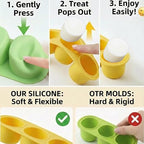 2 Pack Dog Toys for Aggressive Chewers, Interactive Indestructible Dog Toys with Frozen Treat Function, Durable Dog Puzzle Toy for Large & Medium Dogs, Orange & Green