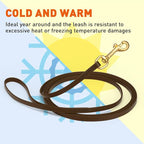 Viper Biothane K9 Working Dog Leash Waterproof Lead for Tracking Training Schutzhund Odor-Proof Long Line with Solid Brass Snap for Puppy Medium and Large Dogs, 10ft Dark Chocolate Brown