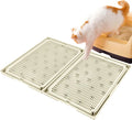 2Pack Cat Litter Box Step, Cat Litter Catcher, Expandable Interlock Litter Mat, Washable Easy Clean, Waterproof & Urine Proof, Khaki