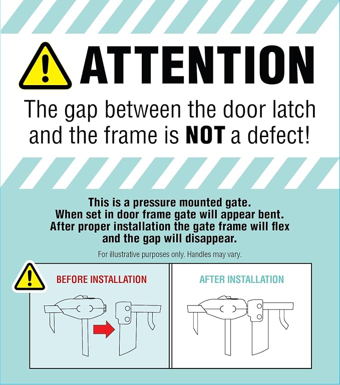Regalo Safety 30"-41.5" Extra Wide Baby Gate, Bottom of Stairs & Doorways | Pressure Mounted with Door, For Babies, Toddlers & Pets, Black with Wood Accent, Tested & Trusted for 30 Years