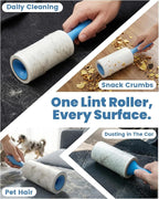POPCHOSE Lint Roller for Pet Hair Extra Sticky, 180 Sheets with 2 Handles | Dog and Cat Hair Remover for Clothes, Furniture, Couch, Lint Roller for Carpet