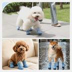 Breathable Hot Pavement Dog Shoes for Small & Medium Dogs(Blue, 1# | Adjustable Double Strap and Non-Slip Dog Boots Paw Protectors for Walking Running Hiking, Soft Comfortable Safe Easy to Wear