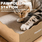 DIY Cat House with Scratcher Cardboard, Condo with Scratching Pads,Cats Play House, DIY Modular Cat Boxes, Indoor Kitty Scratcher Hideout for One or More Cats, Cat Tower Castle Tunnel, 5 Parts