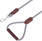 Mile High Life Dog Leash with Genuine Leather Handle, 6 FT/5 FT/4 FT | Leather Grip Rope Leash, Heavy Duty 360° Swivel Metal Clasp, for Small Medium & Large Dogs