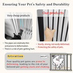 Lumizone Extra Tall Cat Gate 55.12" High 29.92"-59.44" Wide Pet Gate Black | Dog Gate for Doorway Hallway Stairs Pressure Mounted Extra Wide 1.37" Gap No Drilling Auto-Close One-Handed Operation