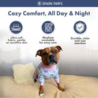 Spark Paws Dog Pajama, Dog Recovery Suit Male, Onesie, Ultra-Soft and 4-Way Stretch, for Small Medium and Large Breed - Butterfly Dreams - 5XL