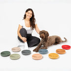 Slow Feeder Dog Bowls - Medium Size Silicone Slow Eating Dog Bowl for Puppies & Dogs with Suction Cup -Dishwasher-Safe,Lick Mat Design,Reduces Gulping,for All Breeds,7.5”x1.5”- Charcoal