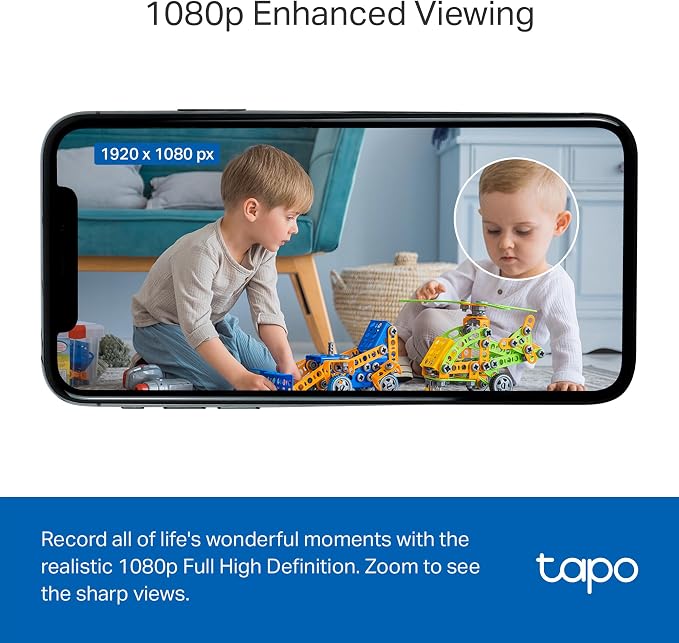Tapo 1080P Indoor Security Camera, Baby Monitor, Dog Camera, C101(4-Pack) | Motion Detection, 2-Way Audio, Siren, Night Vision, Cloud & SD Card Storage, Works w/Alexa & Google Home, Wired, Black