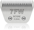 7FW Wide Pet Dog Grooming Detachable Blades, 1/8" (3.2mm) | Compatible with Andis, Compatible with Oster A5, Compatible with Wahl KM10 Clippers