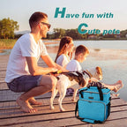BAGLHER Dog Travel Bag, Pet Travel Bag (ALL Pet Travel Supplies), With 2 Pet Food Containers and 2 Collapsible Silicone Bowls; Essential Kits for Pet Travel Sky Blue