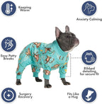 Spark Paws Dog Pajama, Dog Recovery Suit Male, Onesie, Ultra-Soft and 4-Way Stretch, for Small Medium and Large Breeds - Monkey Business - 4XL