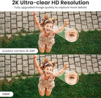 AOQEE 2K Indoor/Outdoor Camera, IP65 Water Resistant & White Light, C1 4Pcs | 2.4G Security Camera Outdoor with Color Night Vision, Human Detection, 2-Way Talk, 24/7 TF Card & Cloud Recording, Plug in