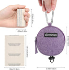 Dog Poop Bag Holder for Leashes- Dog Treat Pouch with Waterproof Zipper,Puppy Training Small Bag with Carabiner & Bungee Toggle,Two Pockets for Dry or Wet Treats-Pet Travel Walking Essentials (Purple)
