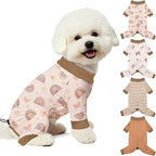 Bienbee Dog Pajamas, 4 Pack Adjustable Onesies for Small to Large Dogs M | Dog Shedding Suit with Soft Fabric, Breathable & Stretchy, and Adjustable Back Length for Sleeping Lounging and Daily Use