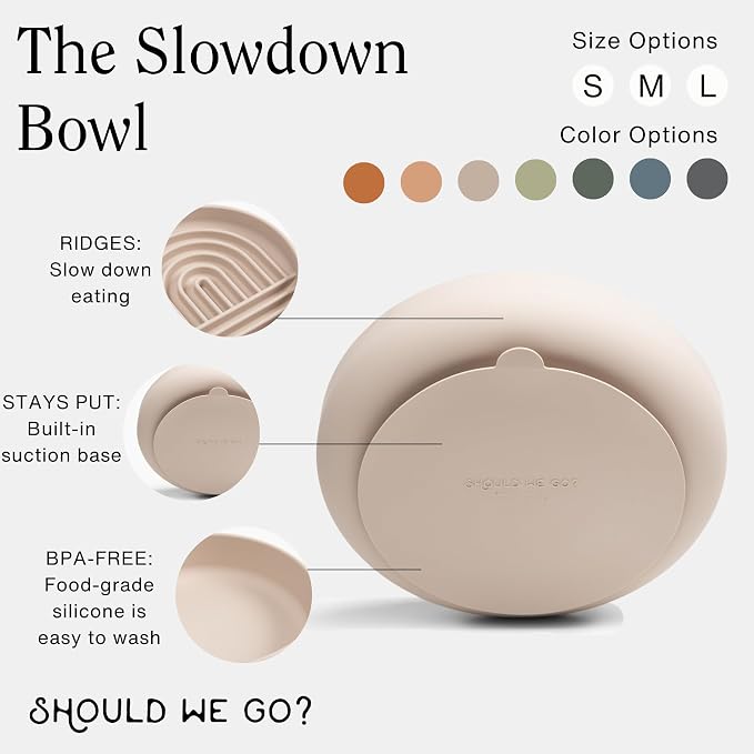 Slow Feeder Dog Bowls - Medium Size Silicone Slow Eating Dog Bowl for Puppies & Dogs with Suction Cup -Dishwasher-Safe,Lick Mat Design,Reduces Gulping,for All Breeds,7.5”x1.5”- Charcoal