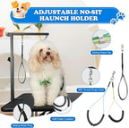 Breeze Touch Dog Grooming Table Arm with Clamp 32in, Pet Dog Grooming Table for Small Dogs at Home Foldable, Cat Dog Grooming Harness Stand Holder Portable for Trimming Nails, Drying, Haircut