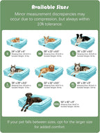 Spotted Play Orthopedic Dog Bed with Sides - Sofa Beds for Small Dogs, Supportive Foam Pet Couch Bed with Washable Removable Cover, Waterproof Lining and Non-Slip Bottom, Ice Blue - S