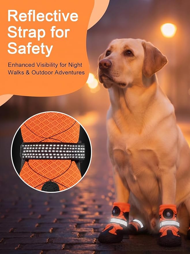 Dog Shoes for Hot Pavement, Rotary Dial Dog Boots for Small Medium Large Dogs with Breathable Mesh & Non-Slip Soles for Hiking, Camping & Summer Walks（1）