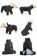 Lovelonglong Waterproof Dog Raincoat – 5-Leg Full Body Dog Rain Suit with Reflective Strips & Leash Opening, Outdoor Dog Jacket for Rainy Weather