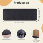 Carpet Protector for Pets Cat Carpet Protector for Doorway, Anti Scratch Under Door Cat Scratch Protector Mat, Felt Surface Easy to Cut Plastic Stopper (Grey, 3.6FT-Felt 1 Pack)