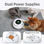 ORSDA 2in1 Interactive Toys for Indoor Cats, Timer Auto On/Off, Cat Toy Balls & Ambush Electronic Cat Mice Toy for Entertainment with 6pcs Feathers, Dual Power Supplies