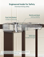 Babelio Pressure Mounted Baby Gate for Stairs, 29-48" Wide Dog Gate Indoor | Triple-lock system; Pressure/wall mount Auto-close; 200N impact tested; Easy Install for Doorways, Kitchen, Hallway, Brown
