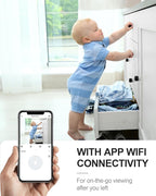 AOBOCAM HD Mini Camera for Indoor Security with App Control Motion Detection & Night Vision Wireless WiFi Rechargeable Pet Camera for Home/Office 24/7 Cycle Save (Dark Black-4K) | Night Vision, Motion Detection, App Control, Rechargeable Battery, for N...