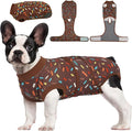 Kuoser Dog Recovery Suit for Post-Surgery Care, Spay Neuter Bodysuit for Female & Male Dogs, Anti-Licking Surgical Onesie, Snug Fit for Abdominal Wound Protection & Skin Healing, Brown S