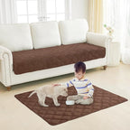 Smiry Waterproof Dog Bed Cover, Reversible Pet Blanket for Sofa Couch | Soft Washable Dog Blanket, Leakproof Couch Cover for Dogs Cats & Furniture Protection, 40x80, Brown/Beige