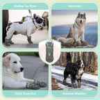 SlowTon Dog Shoes for Large Small Medium Dogs - Breathable Dog Boots for Summer Hot Pavement, Paw Protector for Outdoor Walking Winter Snow, Anti-Slip Rubber Dog Booties for Hardwood Floor (Grey, 4)