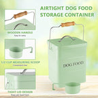 Metal Dog Food Storage Container 5~6Lbs Dog Treats Container Pet Food Storage Tin Portable Dog Food Treats Canister with Airtight Lid/Scoop-Farmhouse Style-Keep Kibble Fresh
