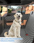 Instraella Dog Car Seat for Large Dogs, Back Seat Extender for Dogs, Foldable Pet Car Seat with Waterproof Oxford Fabric and Non-Slip Bottom, All-Around Protection and Strong Support, Grey