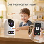 JOOAN 2K Dual Lens Indoor Outdoor Security Camera, 5GHz/2.4GHz WiFi, PTZ Auto Tracking, Motion Detection, 2-Way Audio, IP66 Waterproof, for Baby/Dog/Cat/Elderly, Multi-User Shared